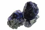 Purple Cuboctahedral Fluorite Crystal Cluster - China #147073-1